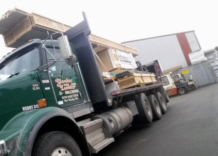 Lumber Boom Truck Delivery